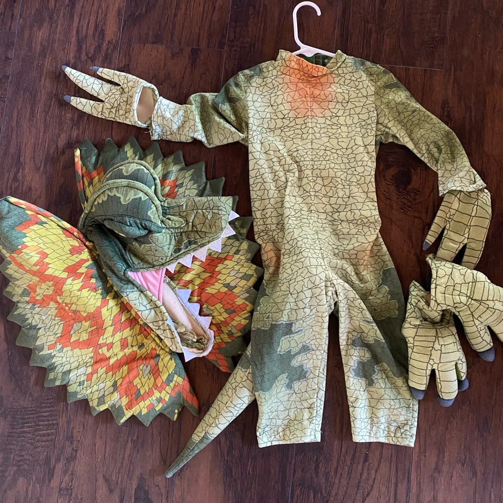 Dilophosaurus dinosaur Halloween costume (2T)